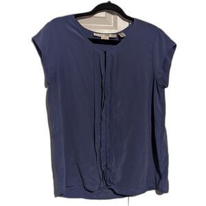 Max Studio 100% Silk Sleeveless Blouse Periwinkle Women’s Large